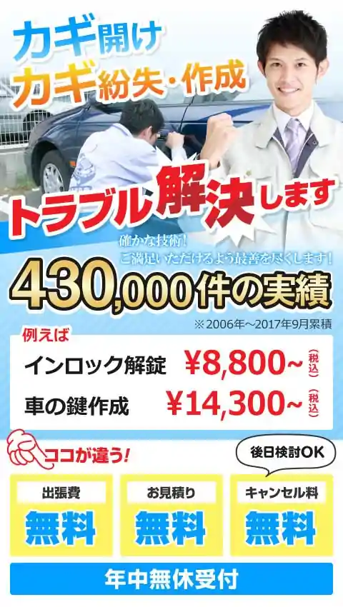 車をインロックしたときの開け方 生活救急車