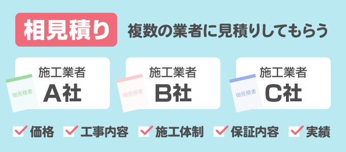 エコガラスにする工事を依頼する際は、必ず３～５社ほどのガラス業者やリフォーム会社に見積りを依頼しましょう。