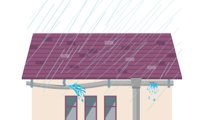 雨どい 竪どいの水漏れ修理 詰まりの原因と対策方法