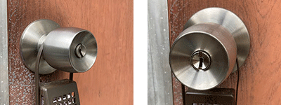 大阪府柏原市　鍵紛失による玄関ドアの玉座交換、スペアキー作製