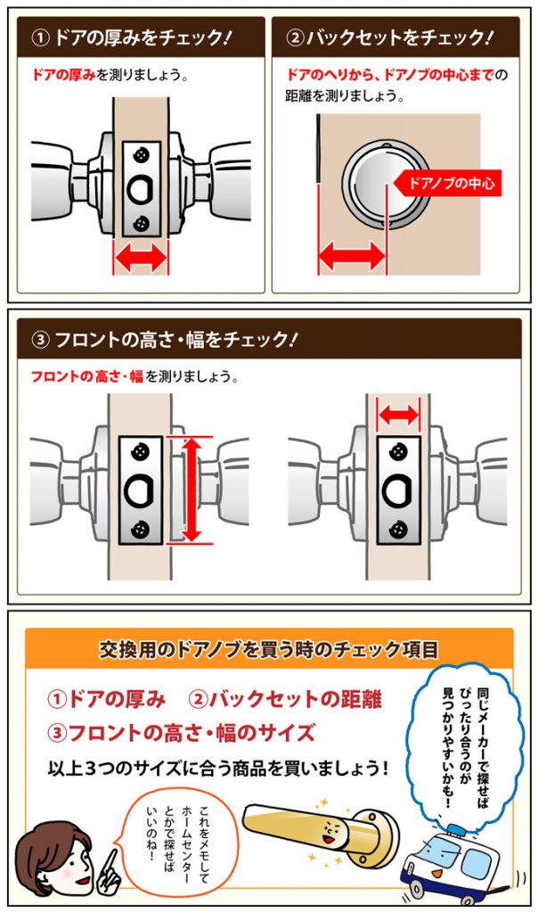 ドアノブ交換を自分でする方法 外し方 取り付け ドアノブ種類