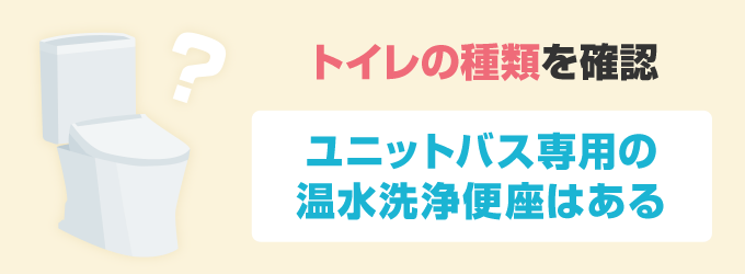 ポイント３　トイレの種類を確認する