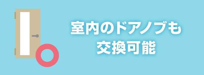 室内のドアノブも交換は可能です