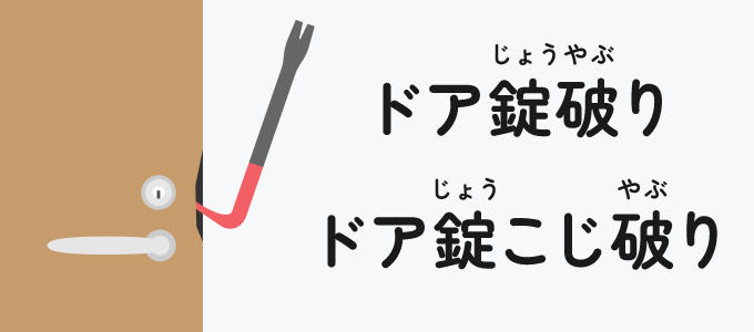 ドア錠破り・ドア錠こじ破り