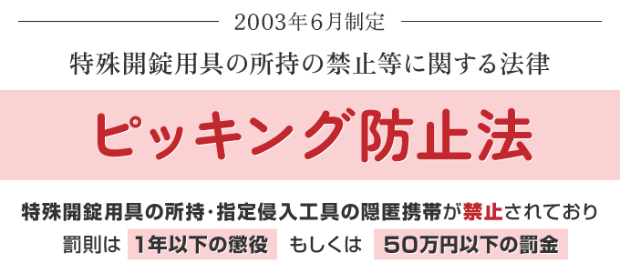 ピッキング防止法とは？