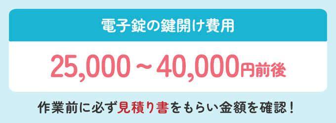 電子錠が開かなくなった時いくらかかる？